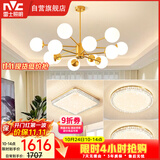 雷士（NVC）吊灯铜魔豆分子灯客厅北欧灯具灯饰创意现代轻奢三室一厅NGD12-2