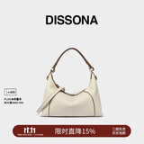 DISSONA迪桑娜女包腋下包手提包牛皮单肩包斜挎包 礼物 白色