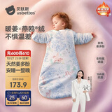 贝肽斯婴儿睡袋暖姜3.0儿童一体睡袋婴幼儿防踢被睡衣四季双层 原野M