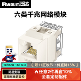 泛达 泛达超五5类超六6a类NK模块非屏蔽RJ45网线模块86型单口双口网络面板千兆万兆 六类千兆模块-白色