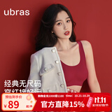 ubras【虞书欣同款】小奶皮云朵隐形无尺码内衣女粉底液文胸透气无痕 【经典】丝绒红色 均码 常规版-背心款100-130斤/A-C杯