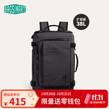 BAGSMART双肩包随行仓背包男士旅行出差通勤商务大容量多功能电脑包书包女 经典黑（扩容版 38L）