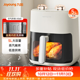 九阳（Joyoung）空气炸锅家用5L大容量不用翻面可视大视窗低音烘烤免翻面蒸汽嫩烤蒸烤一体机KL50-V565