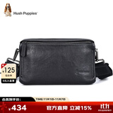 暇步士（Hush Puppies）窄肩带斜挎单肩包牛皮男大容量复古邮差挎包休闲简约生日礼物