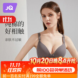 婧麒（JOYNCLEON）哺乳文胸孕妇内衣怀孕期哺乳薄款喂奶文胸产后前开扣无钢圈托聚拢 灰色3128【薄款透气聚拢】 75B