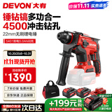 大有20V无刷充电锂电电锤5401冲击钻电镐两用混凝土开凿双电5.0闪充