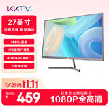 KKTV27英寸显示器 IPS高清100Hz 广色域 可壁挂微边框 办公影娱液晶电脑屏幕 KN27FI