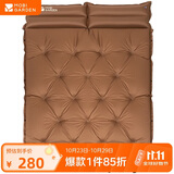 牧高笛（MOBIGARDEN）防潮垫 户外露营可拼接带枕头双人自动充气垫 NX19663004 栗棕色