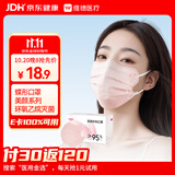 维德（WELLDAY）【日常防护】医用外科口罩一次性独立50只成人防尘防透气粉色蝶形