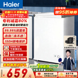 海尔（Haier）100L单温小冰箱迷你冰箱小型家用小冰柜冷柜冷冻冷藏转换一级能效深冷减霜大容量BC/BD-100GHW9D