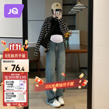 婧麒（JOYNCLEON）孕妇裤秋冬季休闲外穿打底阔腿牛仔裤小个子 复古蓝XL jyk26751