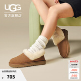UGG秋季女士时尚舒适茸茸毛圈口平底休闲乐福鞋懒人毛毛鞋1119002 CHE | 栗色 37 39码及以下建议拍大一码