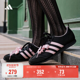 adidas「冰淇淋T头鞋」VS JOG 2.0薄底运动鞋男女阿迪达斯轻运动 黑色/浅粉 (推荐女生选小半码)   38