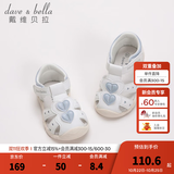 戴维贝拉（DAVE＆BELLA）儿童凉鞋女童夏季宝宝鞋子婴儿幼儿学步鞋小孩女孩幼童小童沙滩鞋 白色（奶白） 25 （鞋内长16.2cm）