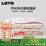 LOVOA类 95%昆仑白鹅绒羽绒被 夏被140g填充150*215cm花色