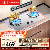 万和【蓝莲花B9B50】4.8kW液化气不锈钢猛火63%热效率家电嵌入式家用煤气双炉具台燃气灶