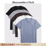 Abercrombie & Fitch经典小麋鹿图案美式复古5件组合套装短袖T恤25年男装124-5045 灰色多色 M (180/100A)