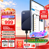 西部数据（WD）1TB NVMe 移动固态硬盘（PSSD）My Passport随行SSD type-c接口 1050MB/s 手机直连笔记本两用外接