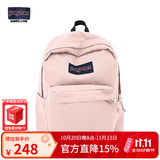 JANSPORT杰斯伯书包轻便双肩包男女旅行包简约背包电脑包学生校园 4QUE7N8蜜蜡粉-侧袋+隔层