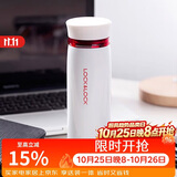 乐扣乐扣（LOCK&LOCK）不锈钢保温杯情侣学生水杯菲特旋转盖轻量杯450ml白红 LHC4131WR