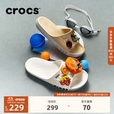 CROCS卡骆驰贝雅卡骆班凉拖男鞋女鞋户外拖鞋沙滩鞋|205392 白/深蓝-126 37 /38(230mm)