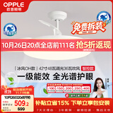 欧普照明（OPPLE）【送装一体】风扇灯42寸全光谱1级能效智控风扇餐厅厨房卧室 冰风
