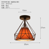 灯霓莱网红爆款过道灯吸顶灯现代简约创意玄关灯阳台等嵌入式入户走廊灯 7W 8㎡内适用 700lm 钻石黑框咖啡色 暖光