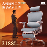 Ergonor保友金豪E2 Pro旗舰爆款人体工学椅 电脑椅办公椅电竞椅可躺椅子 银白(全椅云感科技)+躺舒宝 整椅发货 送货上门