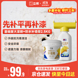 立邦墙面修复补墙膏补墙漆防水防霉抗菌堵洞腻子膏白色 500g+2.5kg