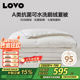 LOVO罗莱 A类羽绒被95%白鹅绒被子夏被被芯双人羽绒被200cm*230cm