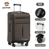 大嘴猴（paul frank）牛津布拉杆箱女帆布行李箱男轻音万向轮旅行大容量布箱防刮密码箱 咖色/升级版 24英寸