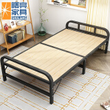 曙亮 折叠床 实木床 单人床 办公室午睡床 简易 家用 硬板床 0.8米宽