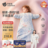 贝肽斯婴儿睡袋暖姜3.0儿童一体睡袋婴幼儿防踢被睡衣秋冬中厚 原野L