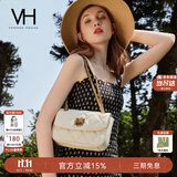 VANESSA HOGAN VH女包茵然软包轻奢小香风斜挎小包菱格链条单肩腋下包生日礼物