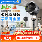 艾美特（AIRMATE）【旗舰金天鹅】空气循环扇语音智能遥控电风扇直流变频家用安静轻音一级能效落地扇负离子净化电扇