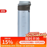 乐扣乐扣（LOCK&LOCK）一键式运动水杯塑料杯户外便携水壶带把手刻度男女杯子蓝色750ml