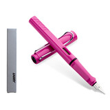 LAMY德国进口 凌美(LAMY)钢笔签字笔Safari狩猎者系列时尚商务办公墨水笔 高颜值礼物送老师学生 粉红色F尖（不带吸墨器）