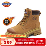 Dickies男士马丁靴高帮时尚男靴工装靴情侣靴男 土黄-加绒 40-男女款