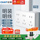 正泰（CHNT）明装开关插座面板 1c系列  十五孔插座儿童保护门