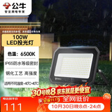 公牛（BULL）LED投光灯户外庭院工厂园林灯露营灯 IP65防水等级100W-6500K白光