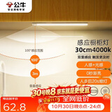 公牛（BULL）感应橱柜灯衣柜灯LED人感光感磁吸 卧室床沿玄关小夜灯30CM4000K