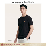 Abercrombie & Fitch经典小麋鹿图案美式柔软纯棉短袖T恤上衣26年爆款男装124-6014 黑色 M (180/100A)