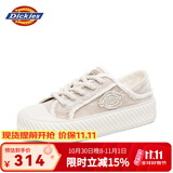 Dickies女士帆布鞋潮流休闲鞋子布鞋低帮百搭平底鞋 卡布奇诺 37