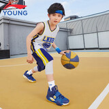 李宁（LI-NING）童装儿童运动套装男小大童夏专业运动比赛篮球服160YATT139-5
