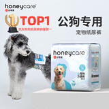 HONEYCARE公狗专用生理裤吸水无纺布M码12片魔术贴穿戴裤超薄防漏不侧漏