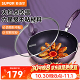 苏泊尔（SUPOR）火红点炒锅不粘平底煎锅煎炒锅厨房炒菜锅电磁炉燃气通用 PJ28R4- 28cm