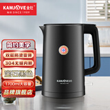 金灶（KAMJOVE） 1.7L大容量无缝内胆电热水壶烧水壶双层防烫快速开水壶热水壶 E-18 1.7L 黑色