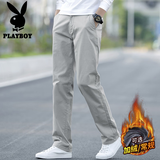 花花公子（PLAYBOY）休闲裤男2026年秋冬季裤子男士宽松直筒男裤商务韩版潮流男装