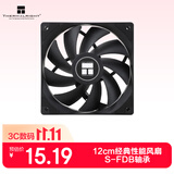 利民（thermalright）TL-C12C 黑色12cm入门级风压扇 经典磁稳S-FDB轴承 50CM 4PIN串接PWM接头 1550转速