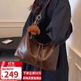 YUYULA牛皮包包女包托特包大容量轻奢单肩大包生日礼物高级感送女友老婆
